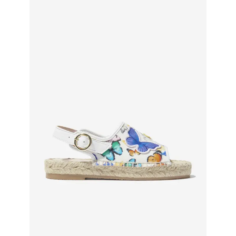Sophia Webster Girls Riva Butterfly Espadrilles in White