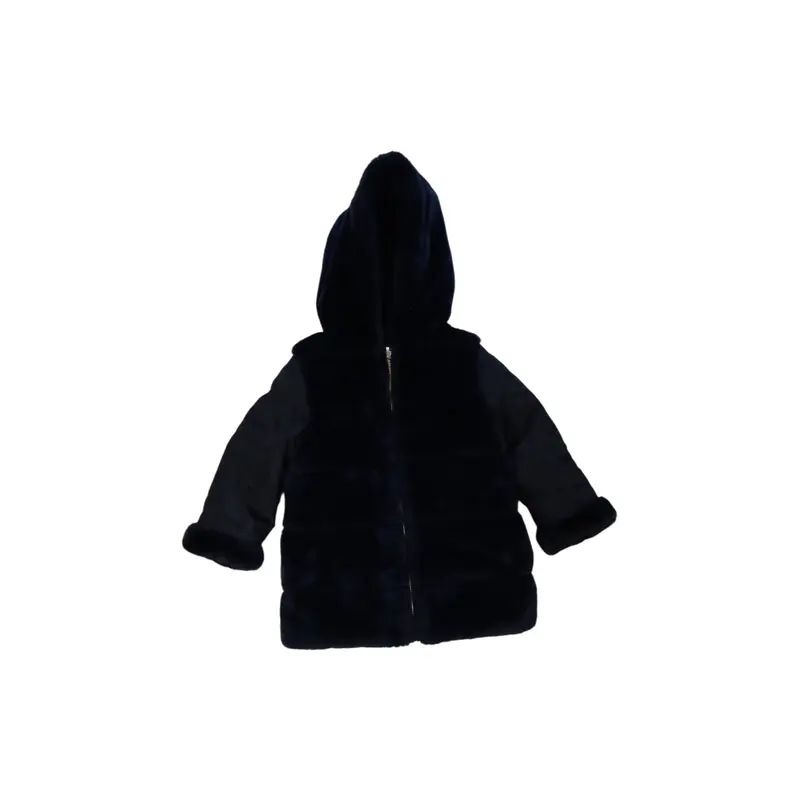 Tartine Et Chocolat Hooded Velvet Coat - 4T