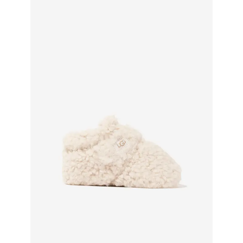 UGG Baby Faux Fur Bixbee Booties in Ivory