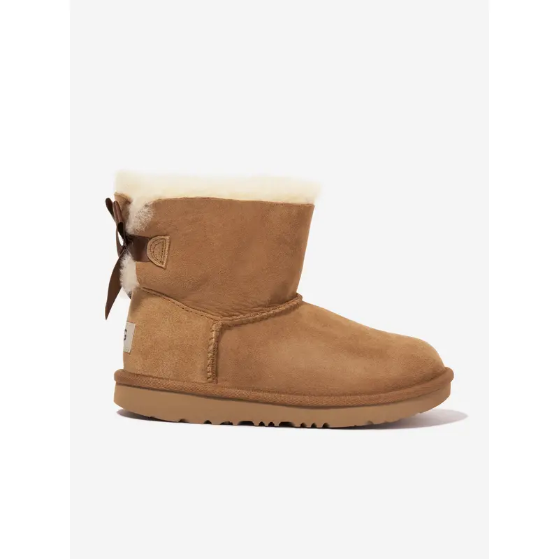 UGG Girls Mini Bailey Bow II Boots in Brown