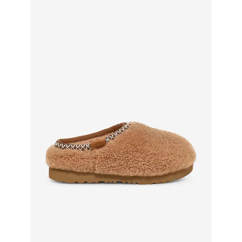 UGG Girls Tasman Maxi Curly Slippers in Brown
