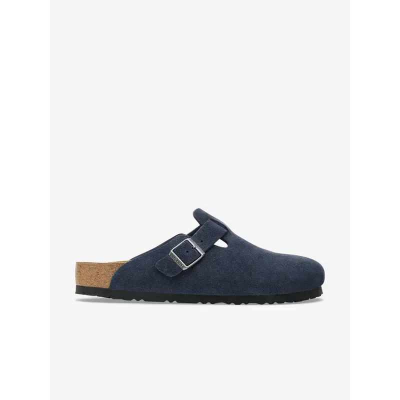 BIRKENSTOCK Classic Suede Boston Clogs in Navy