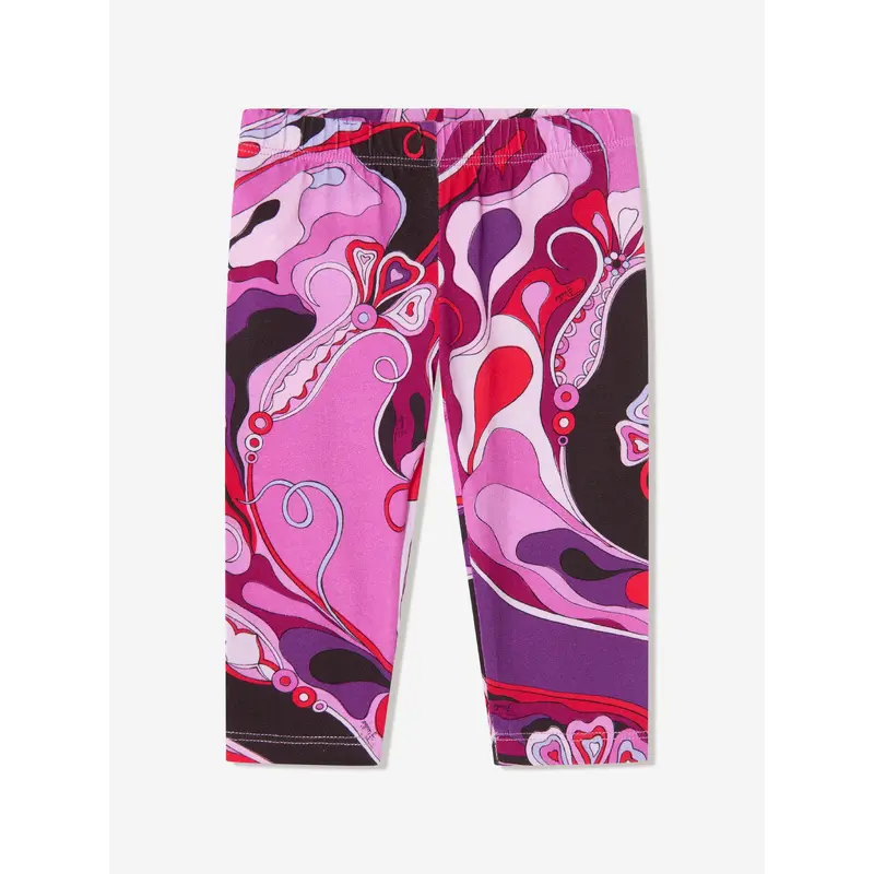 Baby Girls Orchidee Print Leggings in Pink