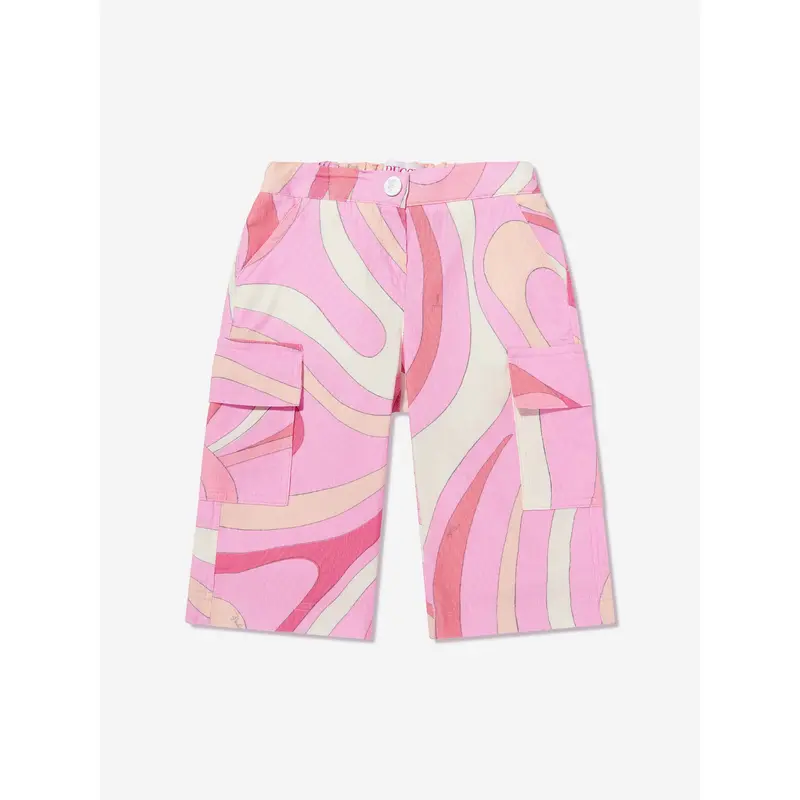 PUCCI Baby Girls Cargo Trousers in Pink