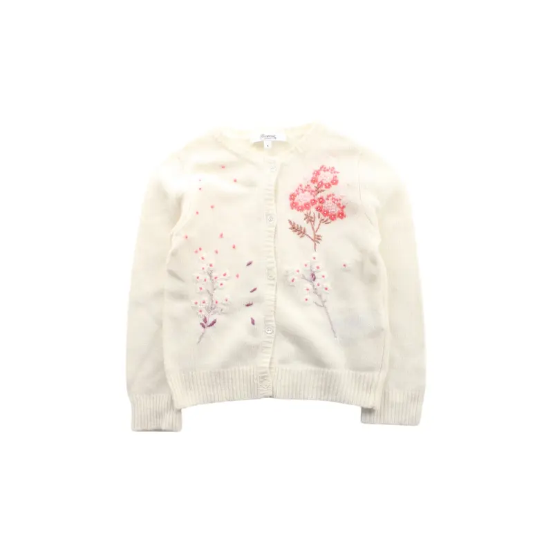 Bonpoint Floral Cardigan 4T