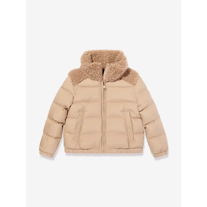 Moncler Enfant Girls Vard Down Padded Jacket in Beige