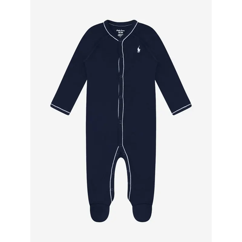 Baby Boys Logo Babygrow in Navy