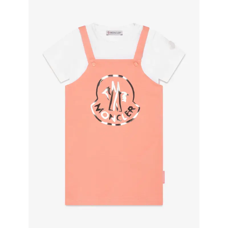 Moncler Enfant Baby Girls T-Shirt And Dress Set in Peach