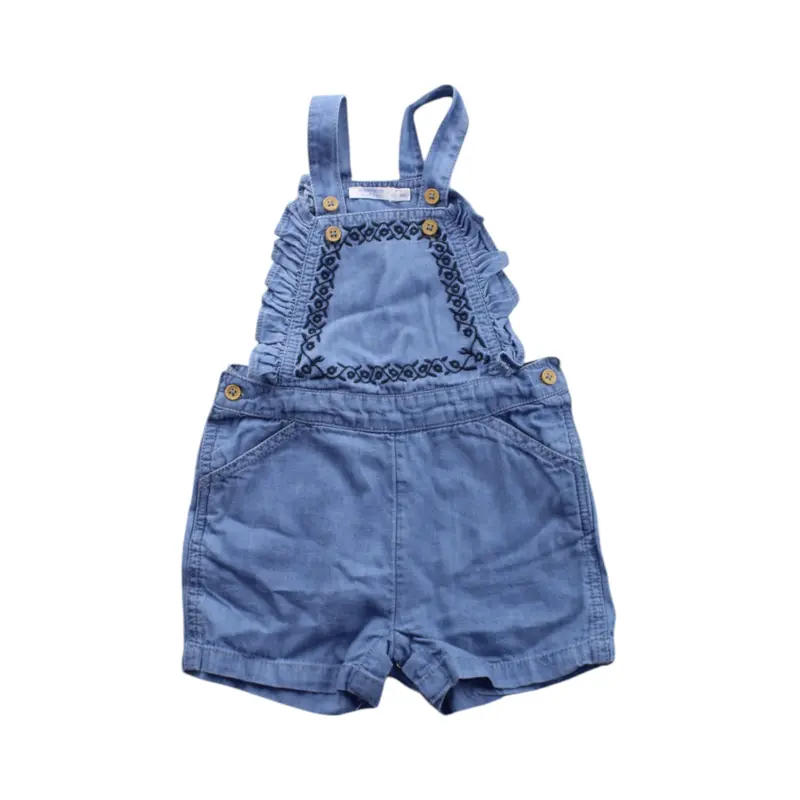 Bout'Chou Denim Overall Shorts 3-6M