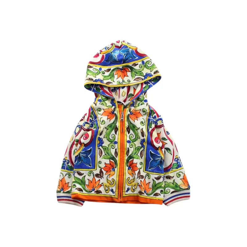Dolce & Gabbana Floral Zippered Hoodie 6-12M