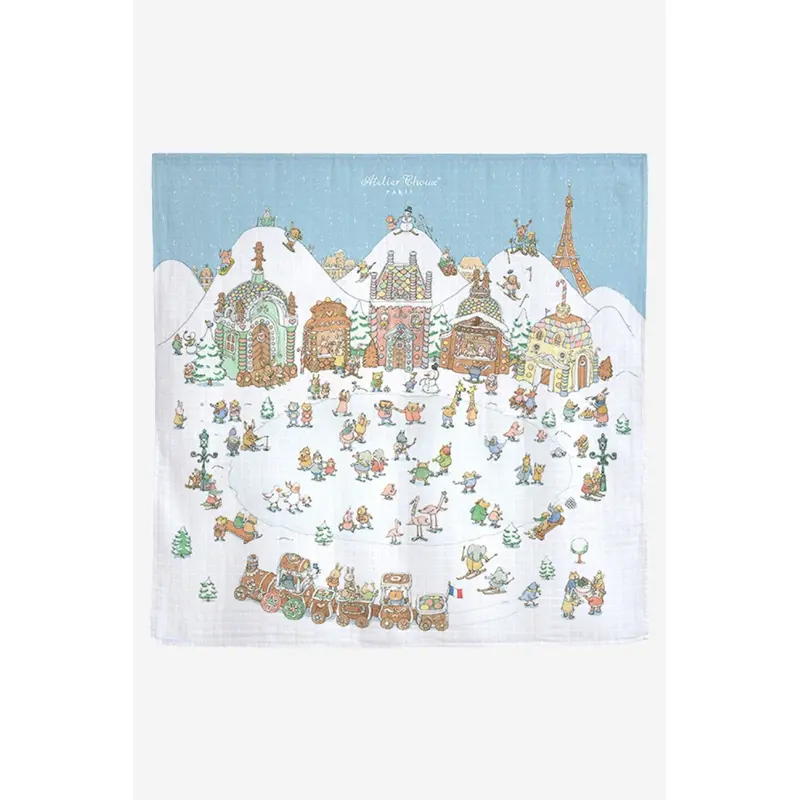 Atelier Choux Baby Winter Wonderland Swaddle in Multicolour (100cm)