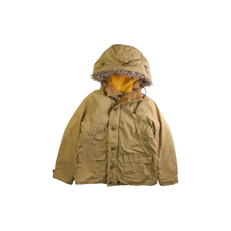 Denim Dungaree Hooded Coat Size 7Y