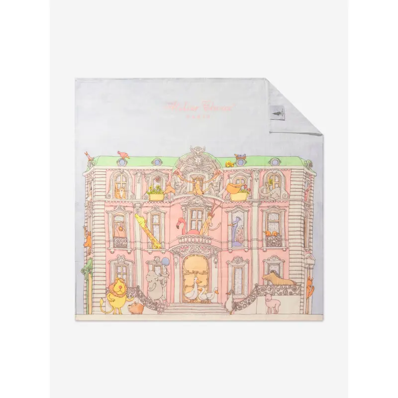 Atelier Choux Baby Monceau Mansion Swaddle in Blue (100cm)