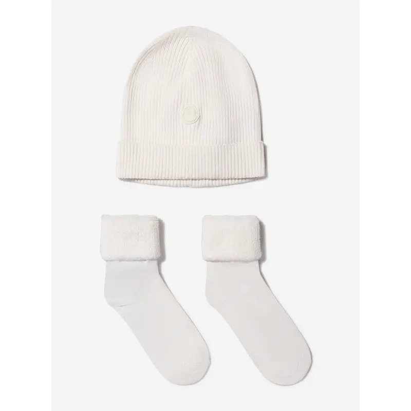 Moncler Enfant Baby Unisex Hat And Socks Set