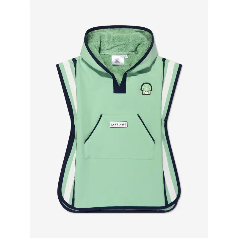 Roarsome Boys Spike The Dinosaur Poncho Towel in Green