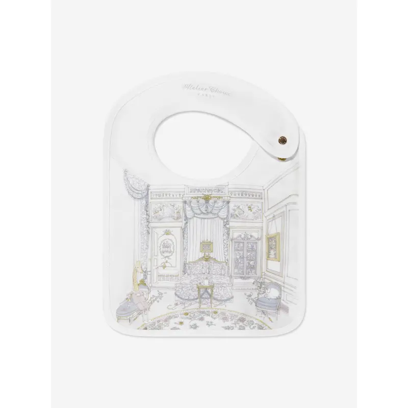 Atelier Choux Baby French Bedroom Satin Bib in Multicolour