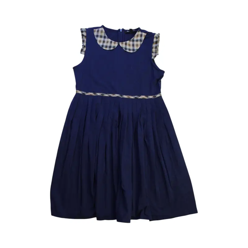 Aquascutum Sleeveless Dress With Checkered Collar 5-6T