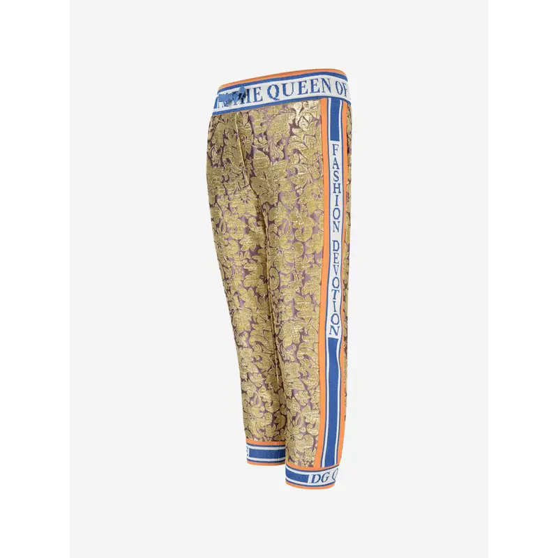 Dolce & Gabbana Girls Silk Brocade Trousers