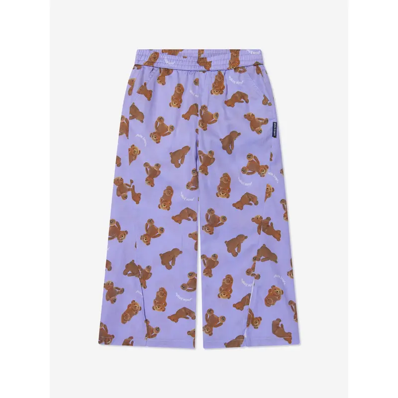 Palm Angels Girls AOP PA Bears Trousers in Lilac