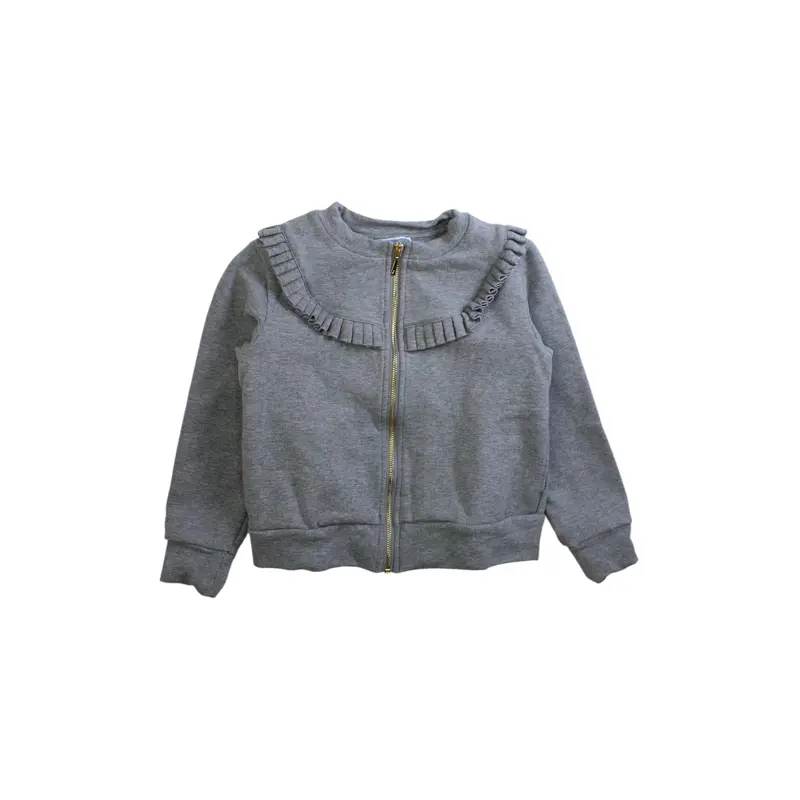 Jacadi Ruffled Zippered Sweatshirt - 6T