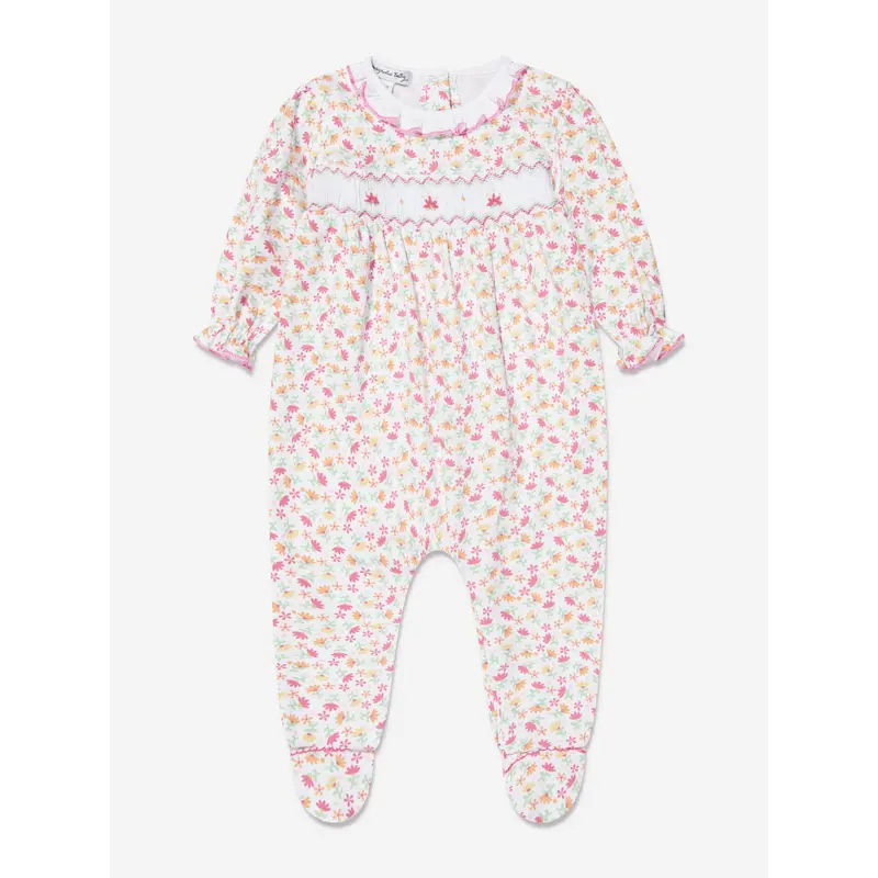 Magnolia Baby Baby Girls Smocked Babygrow in Pink
