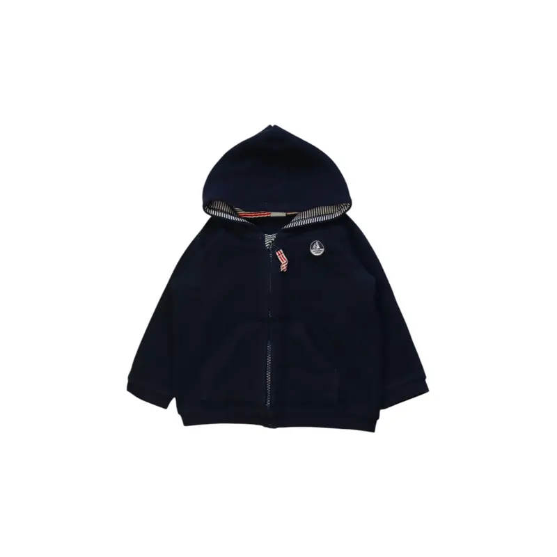 Petit Bateau Hooded Zippered Sweatshirt 12-18M