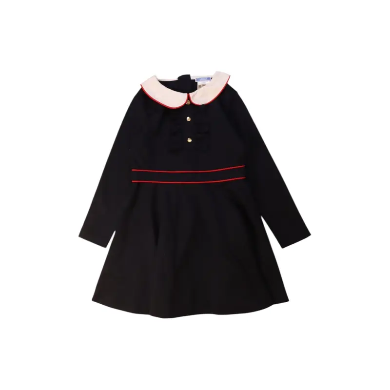 Jacadi Wool Coat With Red Trim 6T