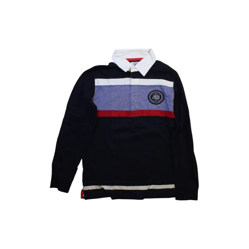 J.Press Long Sleeve Rugby Polo - Size 10Y