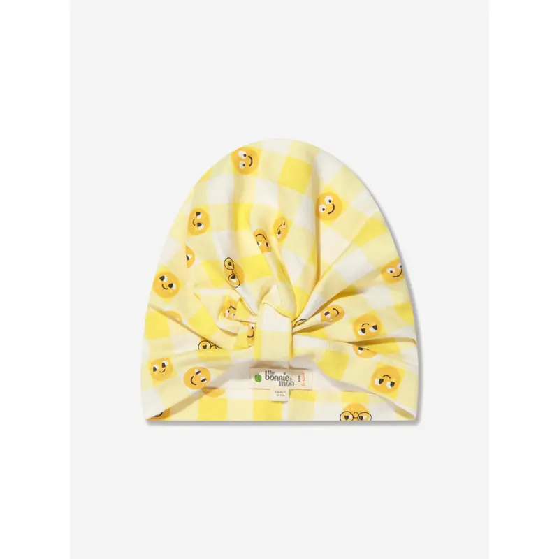 The Bonnie Mob Baby Girls Tiddlywink Turban Hat in Yellow
