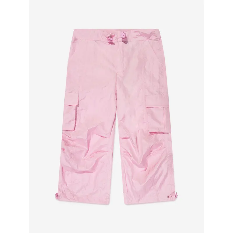 AY by AYLA Girls Nylon Cargo Trousers in Pink