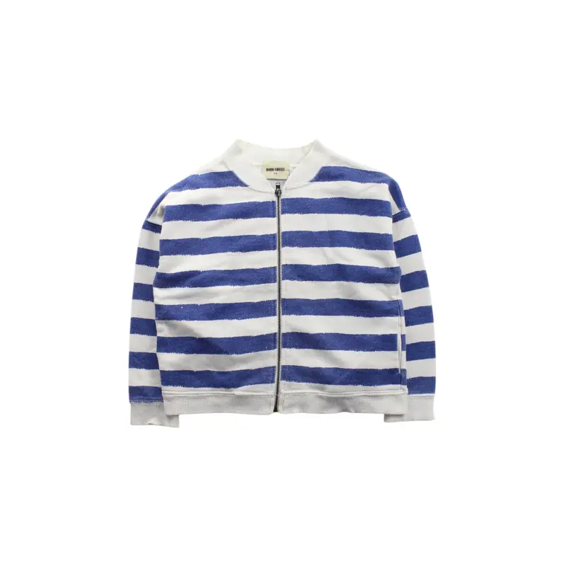 Bobo Choses Striped Zippered Sweatshirt 4-5T