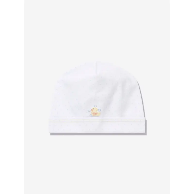 Magnolia Baby Baby Rubber Ducky Embroidered Hat in White