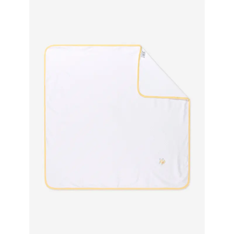 Magnolia Baby Baby Rubber Ducky Embroidered Receiving Blanket in White