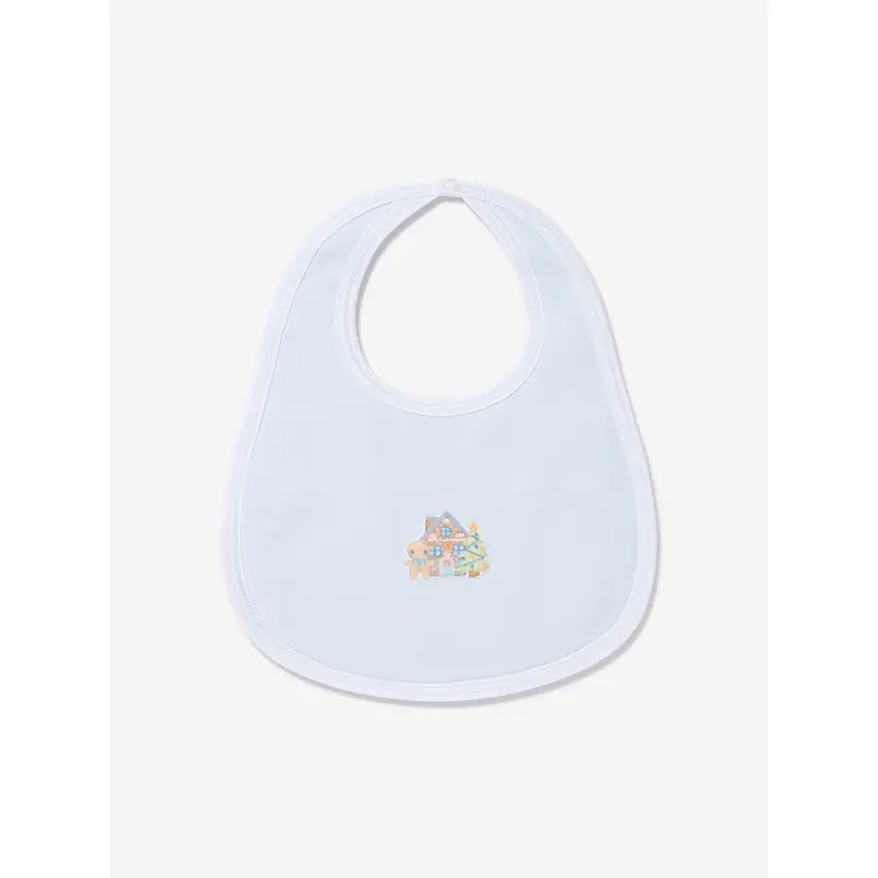 Magnolia Baby Baby Boys Sweet Gingerbread Embroidered Bib in Blue