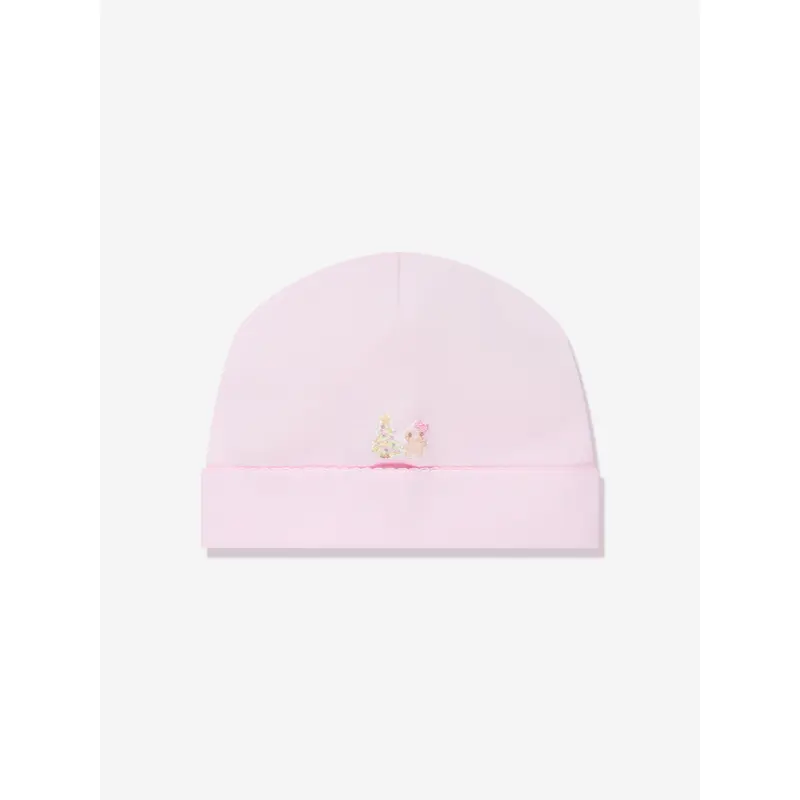 Magnolia Baby Baby Girls Sweet Gingerbread Embroidered Hat in Pink