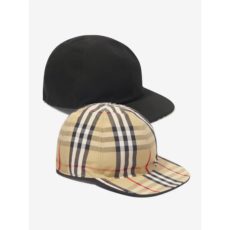 Burberry Kids Reversible Cap in Black