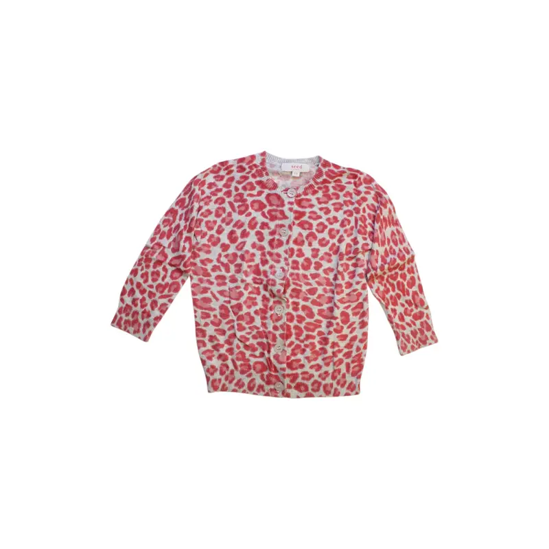Seed Animal Print Cardigan 2T