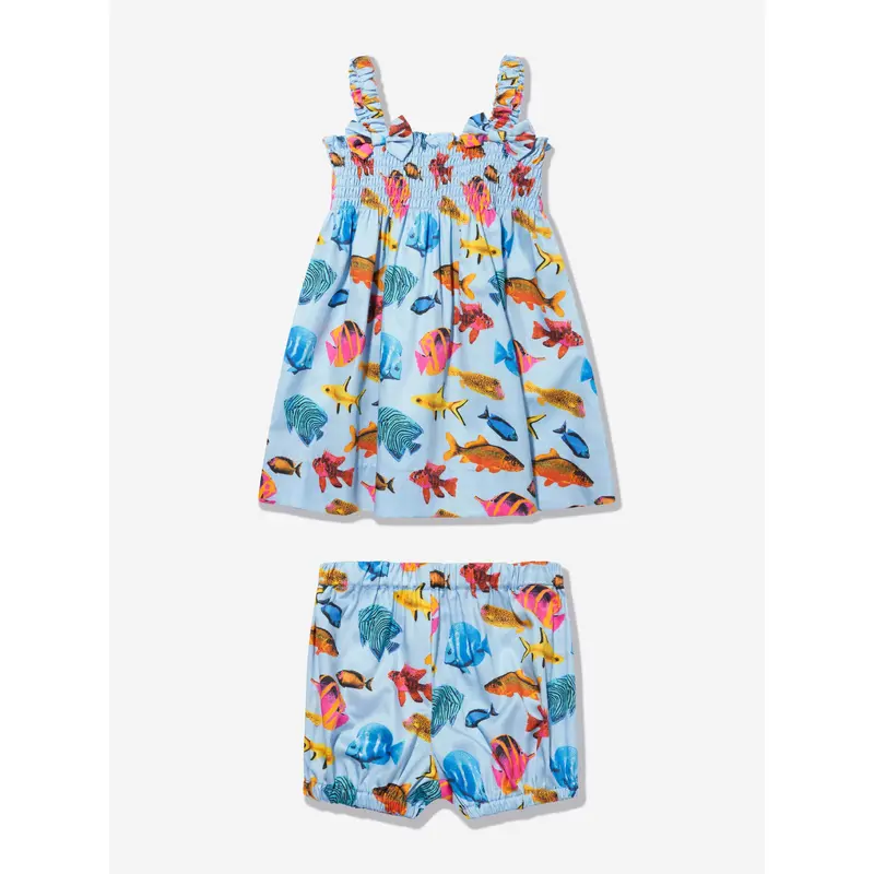 Rachel Riley Girls Tropical Fish Sundress in Multicolour