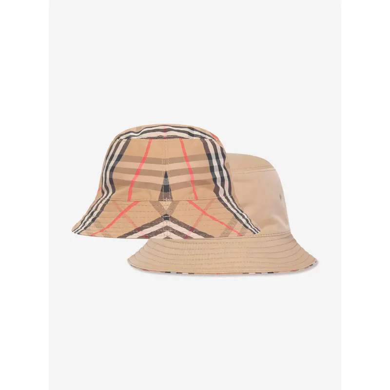 Burberry Baby Reversible Bucket Hat in Beige