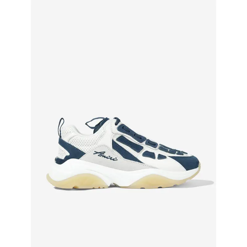 Amiri Kids Bone Runner Trainers in Navy