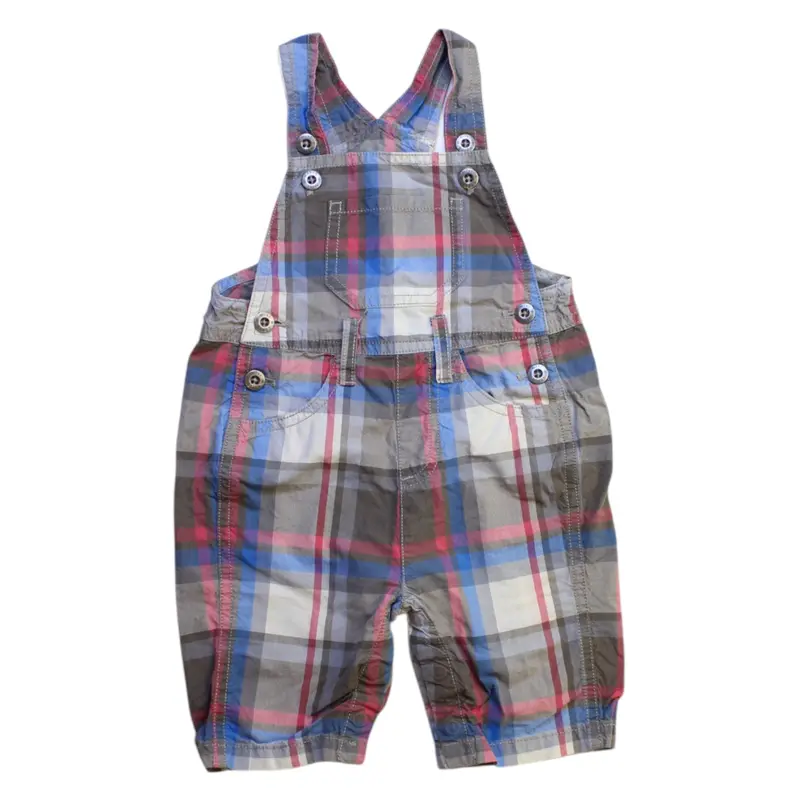 Boden Checkered Overalls 6-12M
