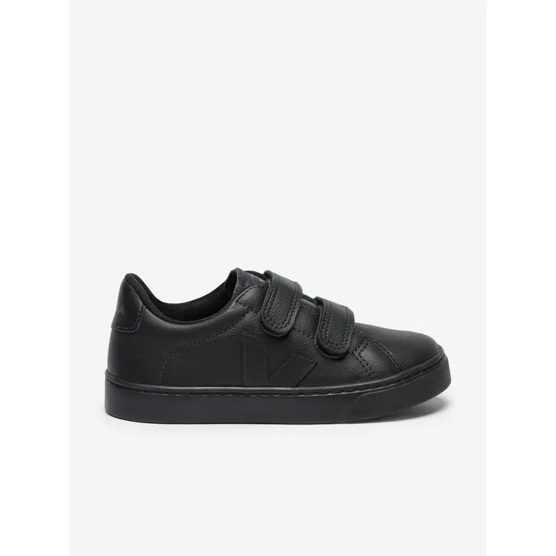 Veja Kids Leather Small Esplar Trainers in Black