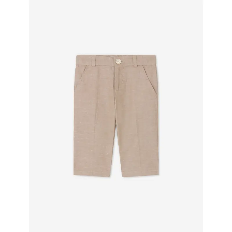 Bonpoint Baby Boys Linen Decibel Suit Trousers in Brown