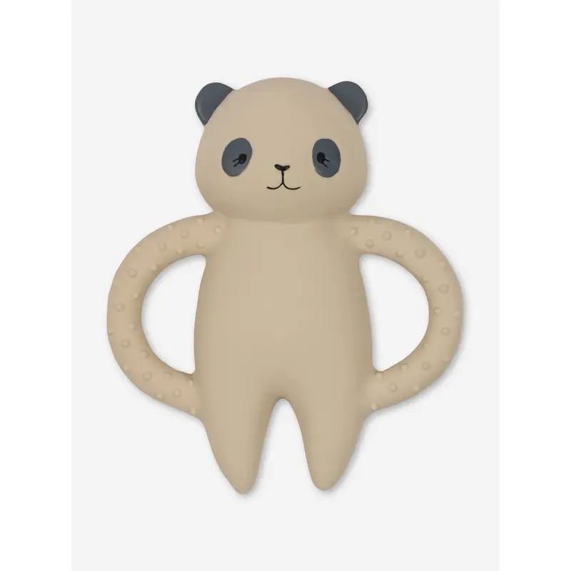 Konges Sljd Baby Panda Teeth Soother in Beige (11.7cm)