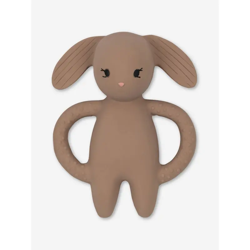 Konges Sljd Baby Rabbit Teeth Soother in Brown (11.3cm)