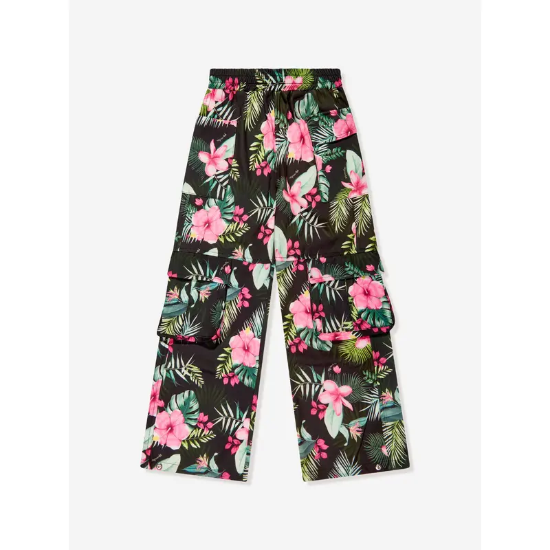 Monnalisa Girls Jungle Cargo Trousers in Black