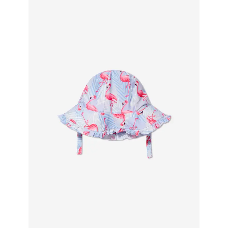 Soli Swim Girls Flamingo Sun Protective Hat (UPF50+) in Purple