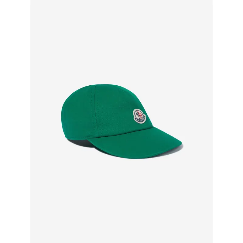 Moncler Enfant Baby Boys Logo Cap in Green