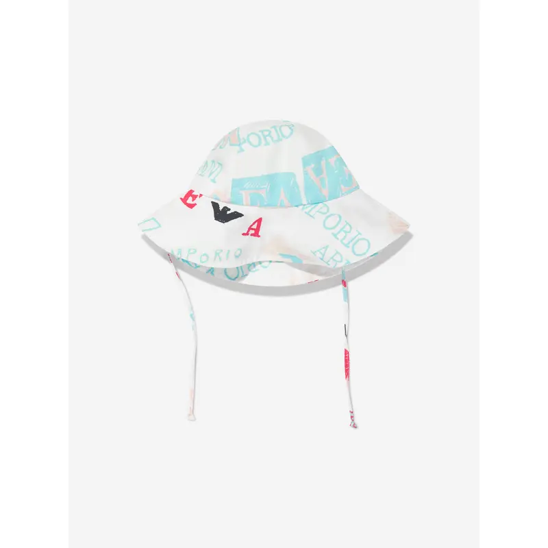 Emporio Armani Girls Logo Hat in White