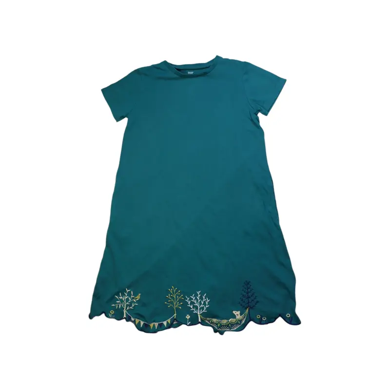 Graniph Embroidered Short Sleeve Dress 7Y